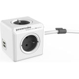 PowerCube |Extended USB|: Dual-USB-A Charging Cube with Space Saving Design and Childproof Sockets 3