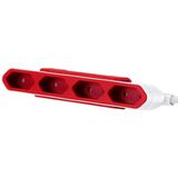 Stekkerdoos - 4-voudig - Rood - 1.5 m