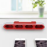 Stekkerdoos - 4-voudig - Rood - 1.5 m