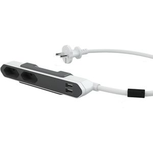 allocacoc PowerBar 2x EUR 2x USB 1.5 m