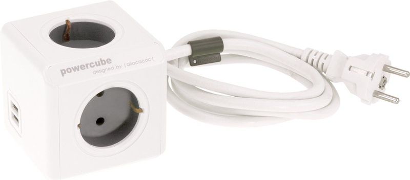 PowerCube - Extended USB - Grijs - 1.5mm2 Kabel