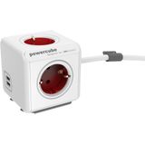 PowerCube |Extended USB|: Dual-USB-A Charging Cube with Space Saving Design and Childproof Sockets 1