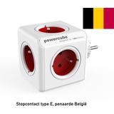 PowerCube - Original FR - Stekkerdoos - Rood - 4 Stopcontacten