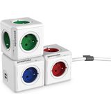 Allocacoc - PowerCube Origineel Duo - Stekkerdoos - Zwart - 4x CEE 7/5