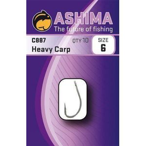 Ashima Heavy Carp Barbed C887 (10 pcs) Maat : haak 8