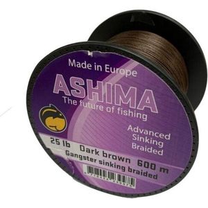 Ashima Gangster Sinking Braided 600m - Kleur: Dark Grey,Maat: 25lb