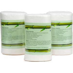 Bamboe Inlegvellen Wasbare Luiers - 300 inlegvellen - 3 rollen