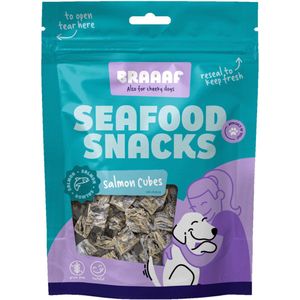 Braaaf Cubes Hondensnacks Zalmhuid 70 gr