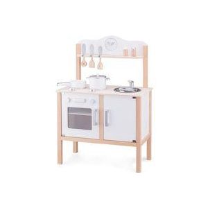 New Classic Toys Houten Speelkeuken - Wit - Inclusief Accessoires - Werkbladhoogte is 55 cm
