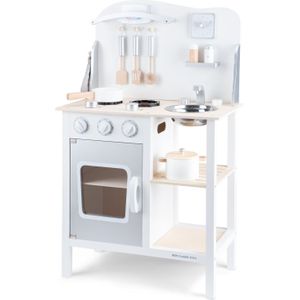 New Classic Toys Houten Kinderkeuken Wit - Inclusief Accessoires - Aanrechthoogte is 55 centimeter
