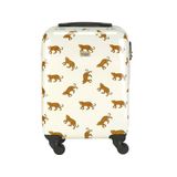 Princess Traveller Trendy Animal collection - Handbagage koffer - Leopard - Wit - 56cm