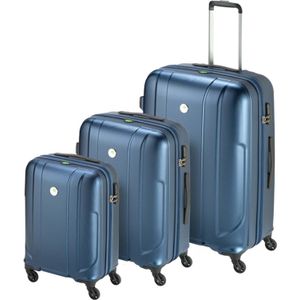 Duurzamere koffer - Princess Traveller Sumatra - Kofferset - Donkerblauw - rPET - TSA - SML