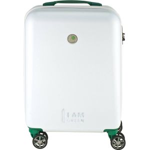 Duurzamere koffer - Princess Traveller I'm Green Atlantic - Handbagage Koffer - Wit - S - 55cm