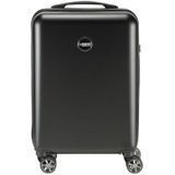 Princess Traveller PT01 Deluxe gemaakt van gerecyclede materialen, 7 kleuren en 3 maten, 4 dubbele zwenkwielen, verzonken TSA-slot, Pitch Black., Harde trolley met zwenkwielen