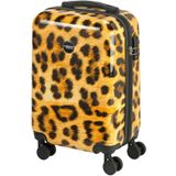 Princess Traveller Animal Print - Handbagagekoffer - Leopard - Small - 55cm - Dubbele wielen