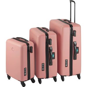 Princess Traveller PT01 Scale - Kofferset met geintegreerde weegschaal - Peony Pink - SML