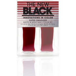 Nagellak - Zwart Hoogglans - Zwart Mat Effect - 3 Kleuren