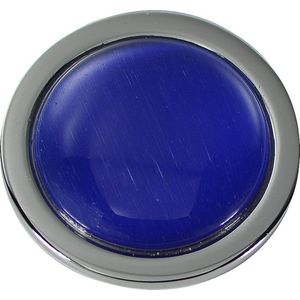 Quiges - Munthouder Munt 25mm Cat's Eye Donkerblauw Zilverkleurig - EPRS049