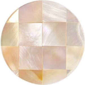 Quiges - Munthouder Munt 25mm Schelp Beige - EPRS007