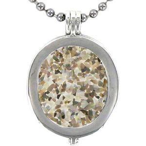 Quiges - Munthouder Ovaal met Ketting en Munt Set - EPMS084