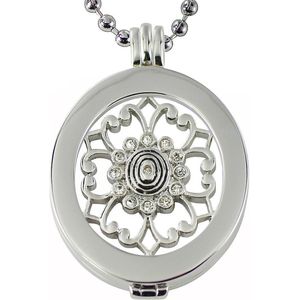 Quiges - Munthouder Ovaal met Ketting en Munt Set - EPMS122
