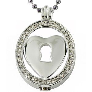 Quiges - Munthouder Ovaal met Ketting en Munt Set - EPMS153