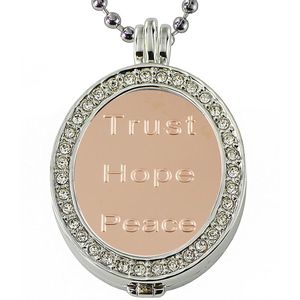 Quiges - Munthouder Ovaal met Ketting en Munt Set - EPMS252