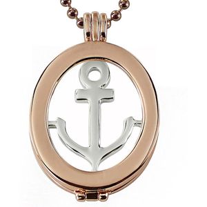 Quiges - Munthouder Ovaal met Ketting en Munt Set - EPMS314