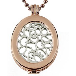 Quiges - Munthouder Ovaal met Ketting en Munt Set - EPMS390