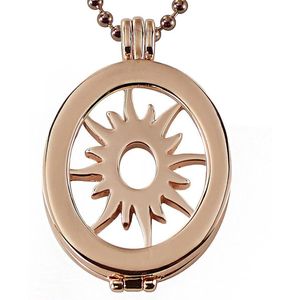 Quiges - Munthouder Ovaal met Ketting en Munt Set - EPMS405