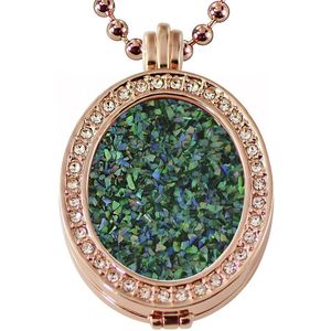 Quiges - Munthouder Ovaal met Ketting en Munt Set - EPMS472