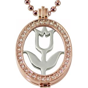 Quiges - Munthouder Ovaal met Ketting en Munt Set - EPMS507