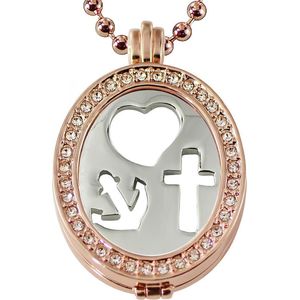 Quiges - Munthouder Ovaal met Ketting en Munt Set - EPMS526