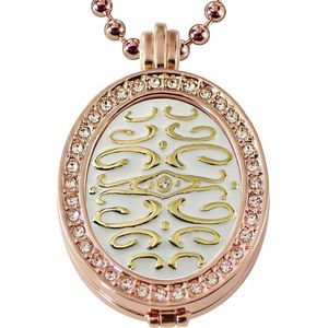 Quiges - Munthouder Ovaal met Ketting en Munt Set - EPMS531