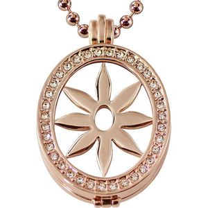 Quiges - Munthouder Ovaal met Ketting en Munt Set - EPMS540