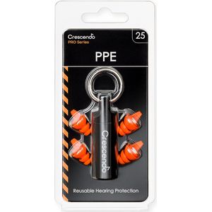 Crescendo - PPE25 PRO - Oordoppen - Medische Kwaliteit - Zwart - 100% Organisch