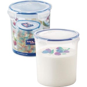 Lock&Lock Vershoudbakjes set met deksel - Diepvriesbakjes - Diepvriesdozen - Bewaarbakjes - Bewaardozen voedsel - Vershouddoos - Luchtdicht - Lekvrij - BPA vrij - Rond - Transparant - 1,4 liter - Set van 2 Stuks - LocknLock