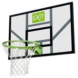 EXIT Galaxy basketbalbord met ring en net - groen/zwart