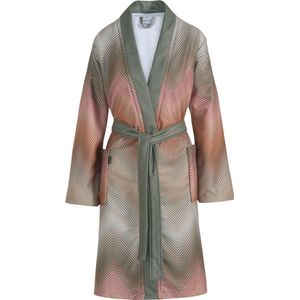 Vandyck - Bella - Badjas - Bruin Blauw Groen Terracotta Rood - Bamboe Katoen Polyester