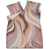 Vandyck - Swirls Moonscape - Dekbedovertrek - Paars Roze Bruin - 100% Katoen