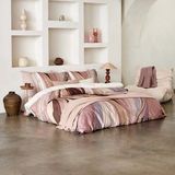 Vandyck - Swirls Moonscape - Dekbedovertrek - Paars Roze Bruin - 100% Katoen