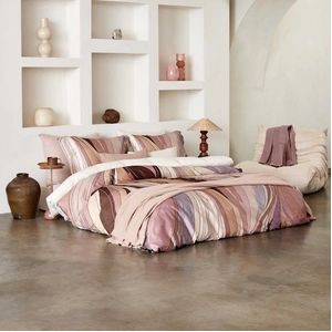 Vandyck - Swirls Moonscape - Dekbedovertrek - Paars Roze Bruin - 100% Katoen