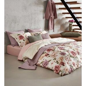 Vandyck - Harmony Dekbedovertrek - Cream Tan - Satijn - 1-Persoons 140x200/220cm + 1 Sloop