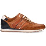 Navarone Sneakers Cognac Blauw Wit Heren Sneakers - Blauw - maat 44