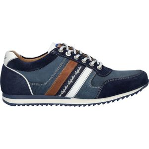 Australian, Blauwe leren sneakers Veelkleurig, Heren, Maat:44 EU