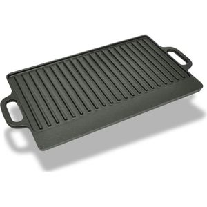 vidaXL - Grillplaat Dubbelzijdig - Gietijzer - 50x23 cm