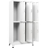 vidaXL-Lockerkast-met-6-vakken-90x45x180-cm-staal-grijs