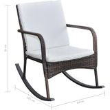 VidaXL Tuinschommelstoel Poly Rattan Bruin