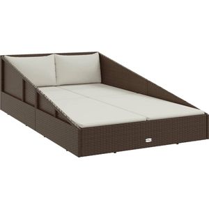 VidaXL Tuinbed 110x200 cm Poly Rattan Bruin