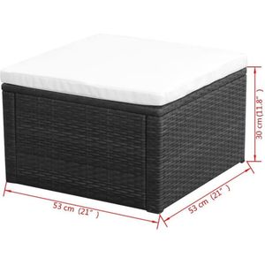 vidaXL-Voetenbank/poef-zwart-53x53x30-cm-poly-rattan